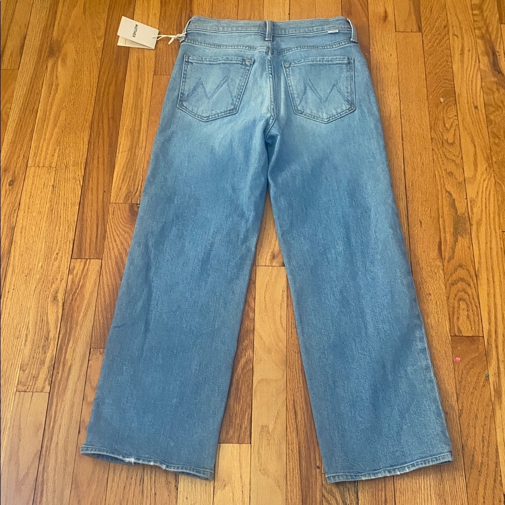 Mother NWT The Rambler Zip Wide Leg Ankle Size 27 in Look Ma no Hands